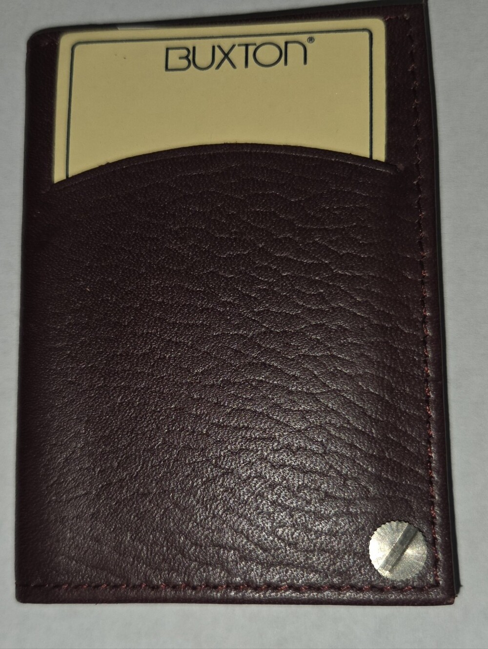 BUXTON FAN CARD CASE,10 WINDOWS BROWN LEATHER Put all your credit cards …